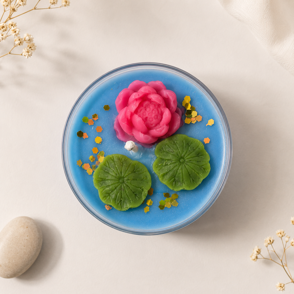 Blue Lotus Floating Candle